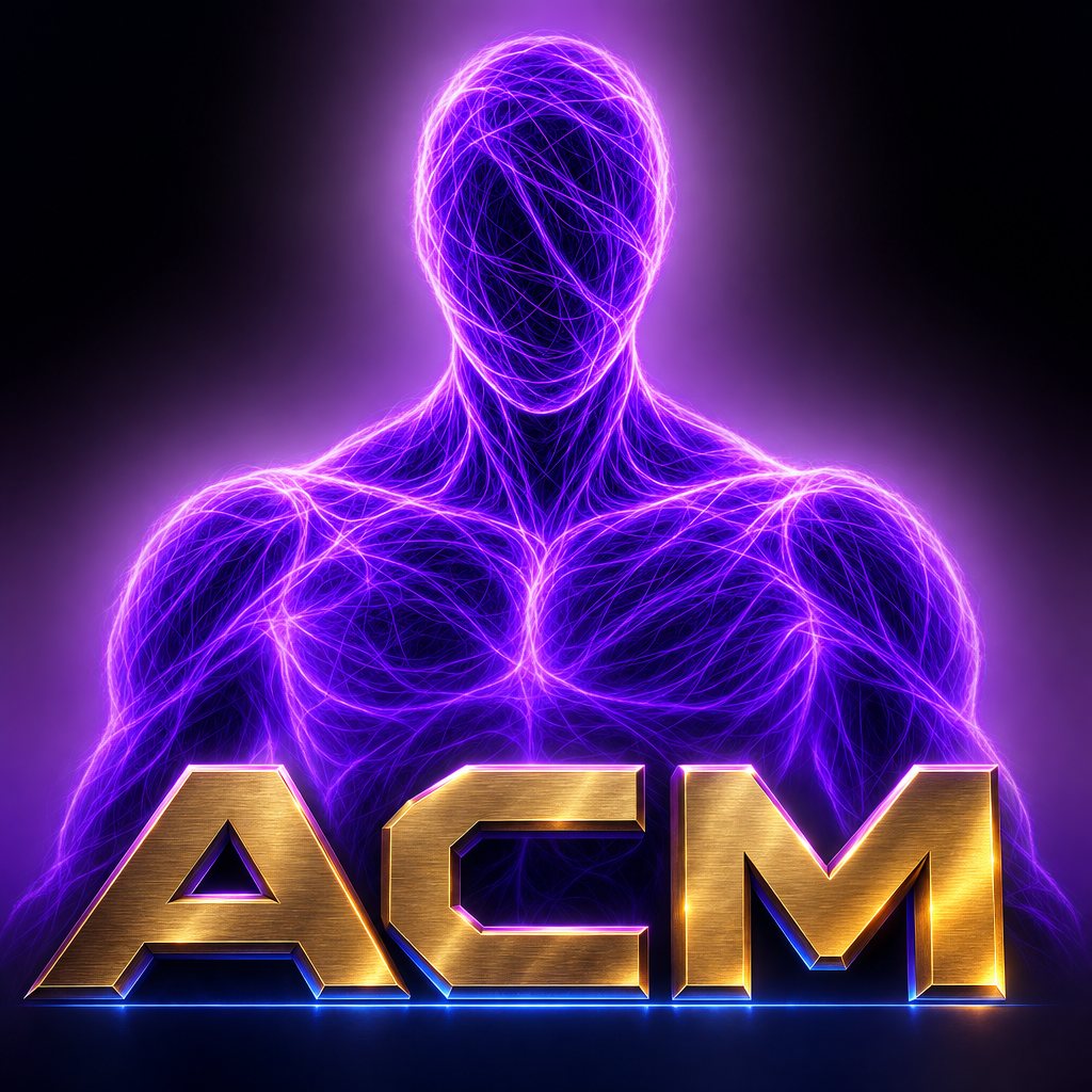 Martin, ACM's filament figure, rising behind gold ACM letters